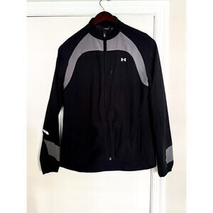 Under Armour Womens Black Full Zip LightweIght Windbreaker Jacket M All Season
